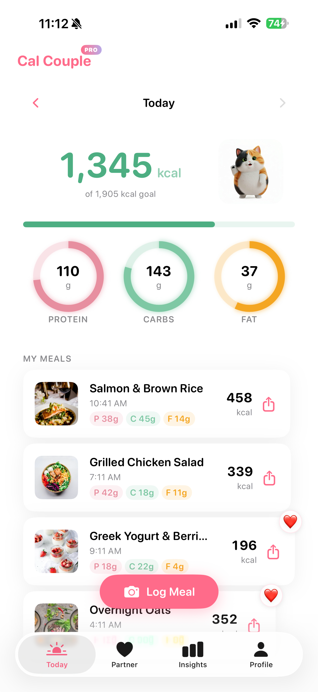 Cal Couple home screen